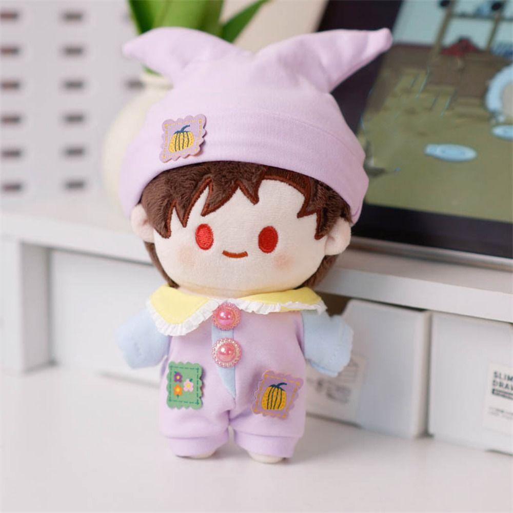 Little Devil Doll Clothes Multicolor Doll Mini Pajamas Kawaii Doll Jumpsuits Cap Set for Labubu