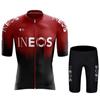2026 Estate Pro Team INEOS GRENADIERS Bianco Abbigliamento da Ciclismo Set Maglia da Ciclismo Uomo Maglia da Bici da Strada Completo Pantaloncini da Ciclismo con Bretelle