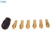 [TL][TL]7Pcs Brass Collet 1.0/1.6/2.0/2.4/3.0/3.2 + Check M8*0.75 Fits Rotary Tools Electric Grinder Accessories