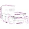 Vidaxl Letto Continentale Con Materasso, Grigio Chiaro, 140X190Cm, Velluto