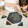 1 pieza nueva geometría cadena ajedrez rompecabezas triángulo ajedrez juego de escritorio banda de goma entrenamiento interacción familiar ejercicio pensamiento juguetes regalos