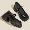 Small leather shoes women's 2025 new British college style soft sister shoes muffin platform word with Mary Jane single shoes women