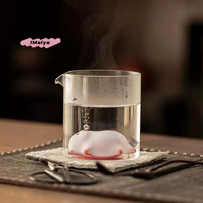 Cartoon Ceramic Tea Cup Piggy Bubbling Tea Pet Little Pig Spit Bubbles Water Mug Funny Home Decoration Tea Accessories