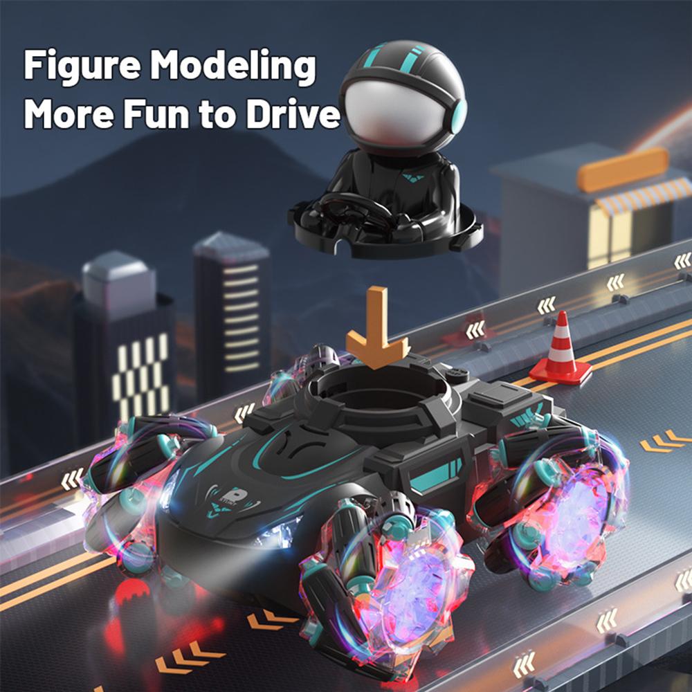 Remote Control Stunt Car with Pojection Light Music 2.4GHz 360 Degrees  Rotating Remote Control Car One