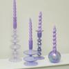 Decorative Candle Holders Colorful Glass Flower Vase for Home Decoration Wedding Decoration Centerpieces Candlestick Gift