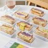 10/50Pcs Sandwich Packaging Box Half-Piece Sandwich Burger Packaging Case Baking Picnic Lunch Box Disposable Plastic Lunch Box