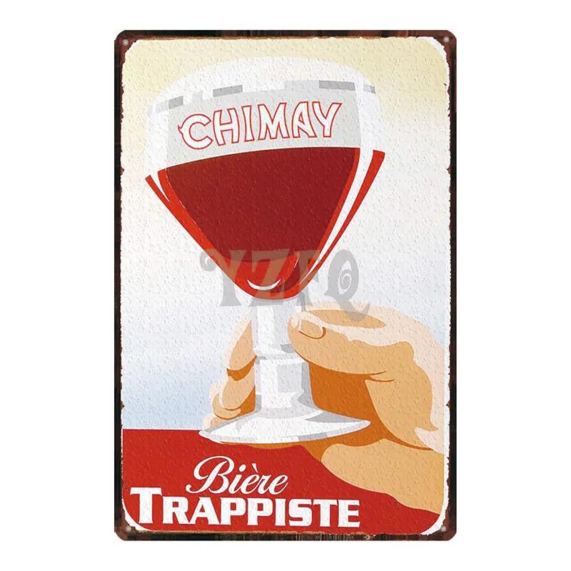 Orval Chimay Westmalle Chouffe Targa in Metallo Vintage per Bar Club Muro Pub Ristorante Decorazione Casa Poster in Ferro DU-3599A