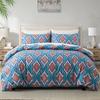Boho Aztec Duvet Cover Queen King Vintage Colorful Southwestern Triangle Pattern Quilt Cover Exotic Tribal Geometric Bedding Set