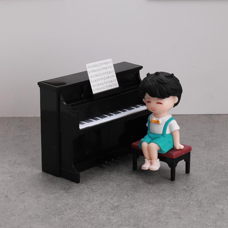 1 Set Dollhouse Cute Simulated Piano Furniture Model Toy Miniature Musical Instruments Doll House Playhouse Scene Accessories