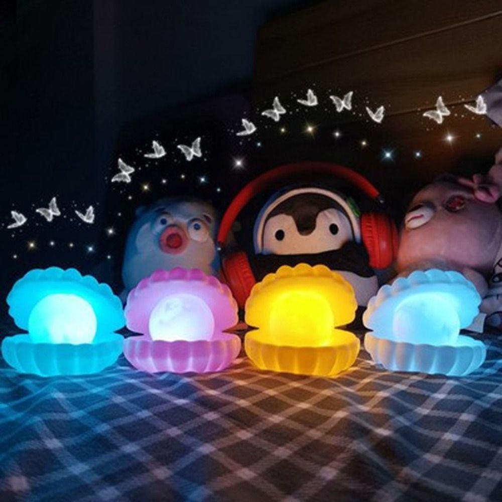 

Мини Настольный Светильник Милый Атмосферный Светильник Перламутровый Светодиодный Ночник Для Детей и Малышей