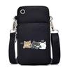 Morsom Anime Cat Liten Messenger Bag Hengende Neck Mynt Veske Vertikal Håndveske Kvinner Mobiltelefon Vesker Cartoon Small Crossbody Bag