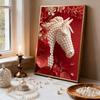 Set Pittura Perle Fai-da-te Modello Cavallo Bianco Decorazione Casa Diamanti Adesivi Fatti a Mano Tela Creativa Pittura Perle Artigianato Regalo Perfetto