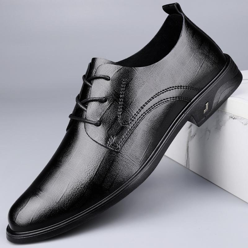 Fashion Genuine Leather Casual Shoes Classic Mens Oxford Shoes Outdoor Male Formal Dress Footwear Elegantes Outdoor Derby Shoes Sneakers