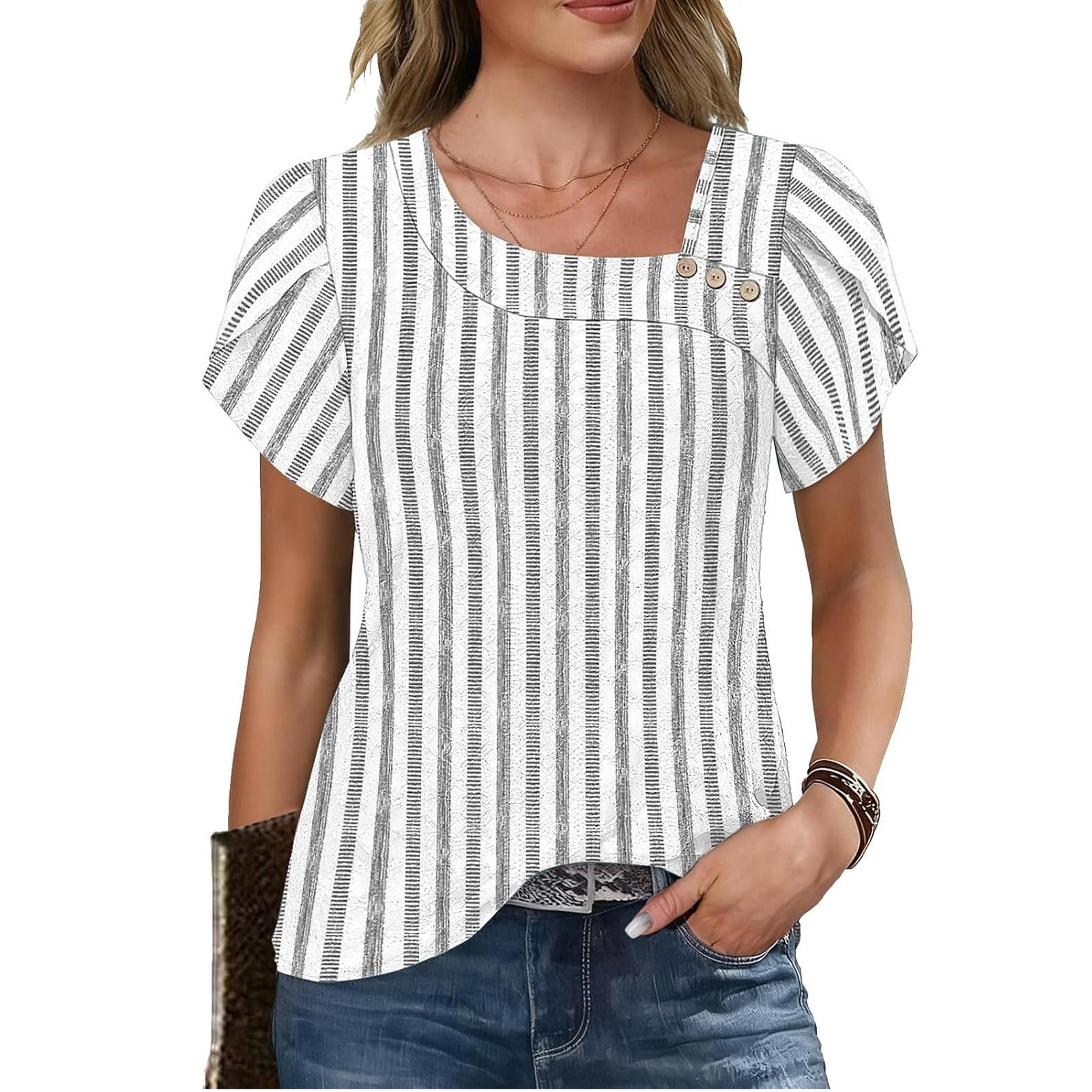 

Women s Fashion Casual Short -sleeved Top XL хакі