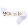 Gold Foil Bachelorette Party Sash Set: 'BRIDE TO BE' & 'TEAM BRIDE'