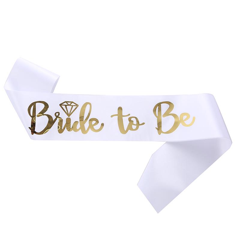 Gold Foil Bachelorette Party Sash Set: 'BRIDE TO BE' & 'TEAM BRIDE'