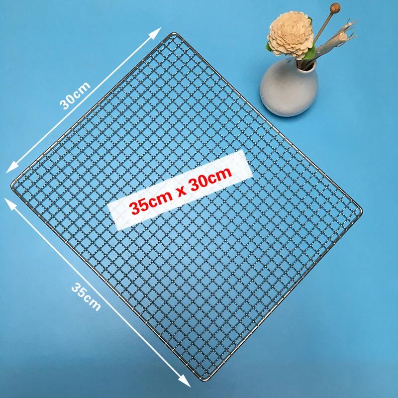 304 Edelstahlnetz BBQ-Grill Antihaft-Grillmatte Gitter rechteckig BBQ-Grill Grillnetz Grillnetz Grillwerkzeuge-B