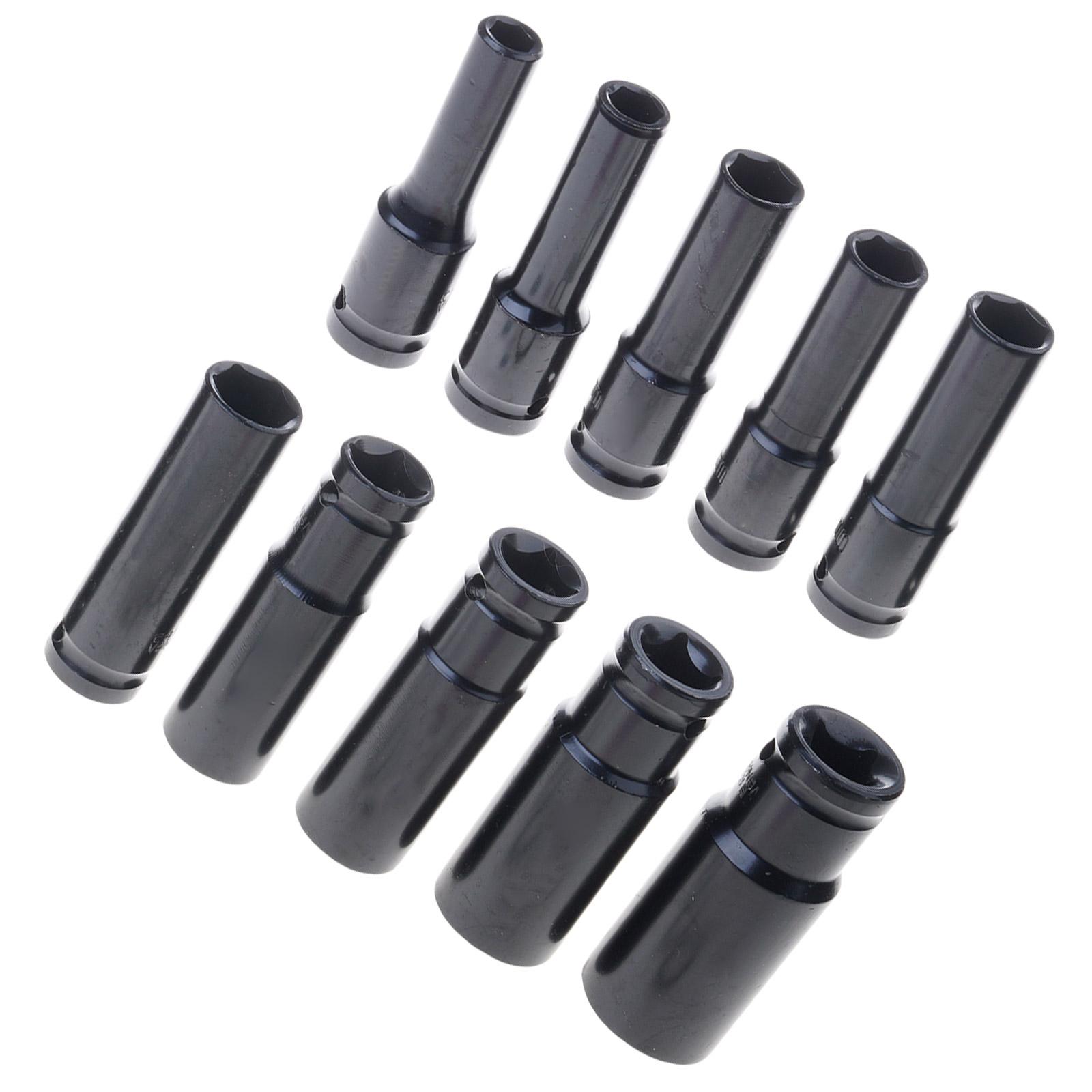 

10/13Pcs Efficient 1/2 Drive Deep Impact Socket 6 Point for Efficient Screw Tightening Automotive and Furniture Repair B