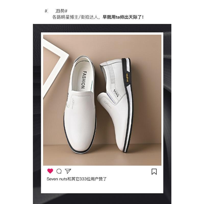 Large Size Men S Breathable Slip On Casual Leather Shoes