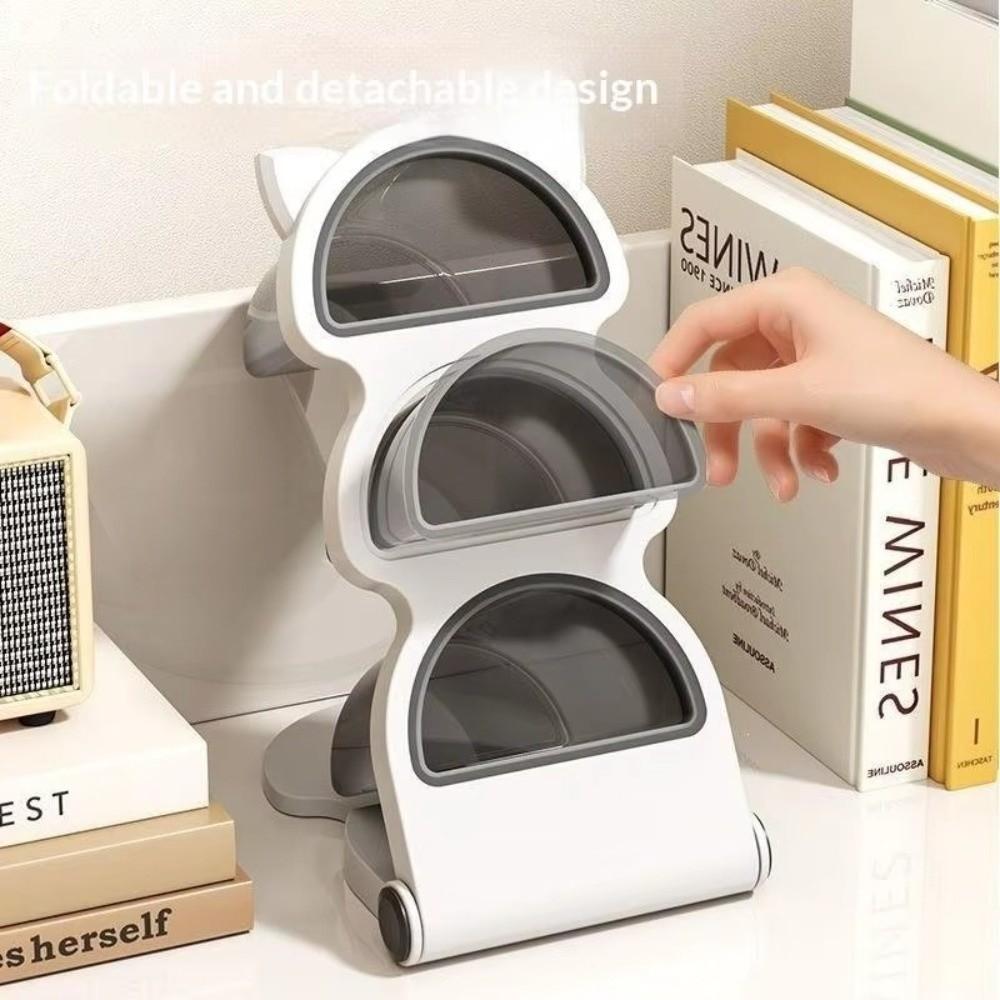 Three Layer Desktop Pen Organizer Plastic Multilayer Pen Holder For Desktop Use