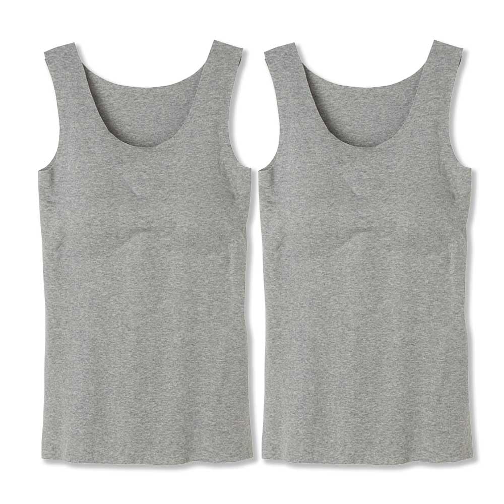 

Tank Top with Kirei Labo Cotton Seamless Inner Gray Mocha of [Gunze] Pads, Fitte, Blend, Pads, Women s, (Set 2)