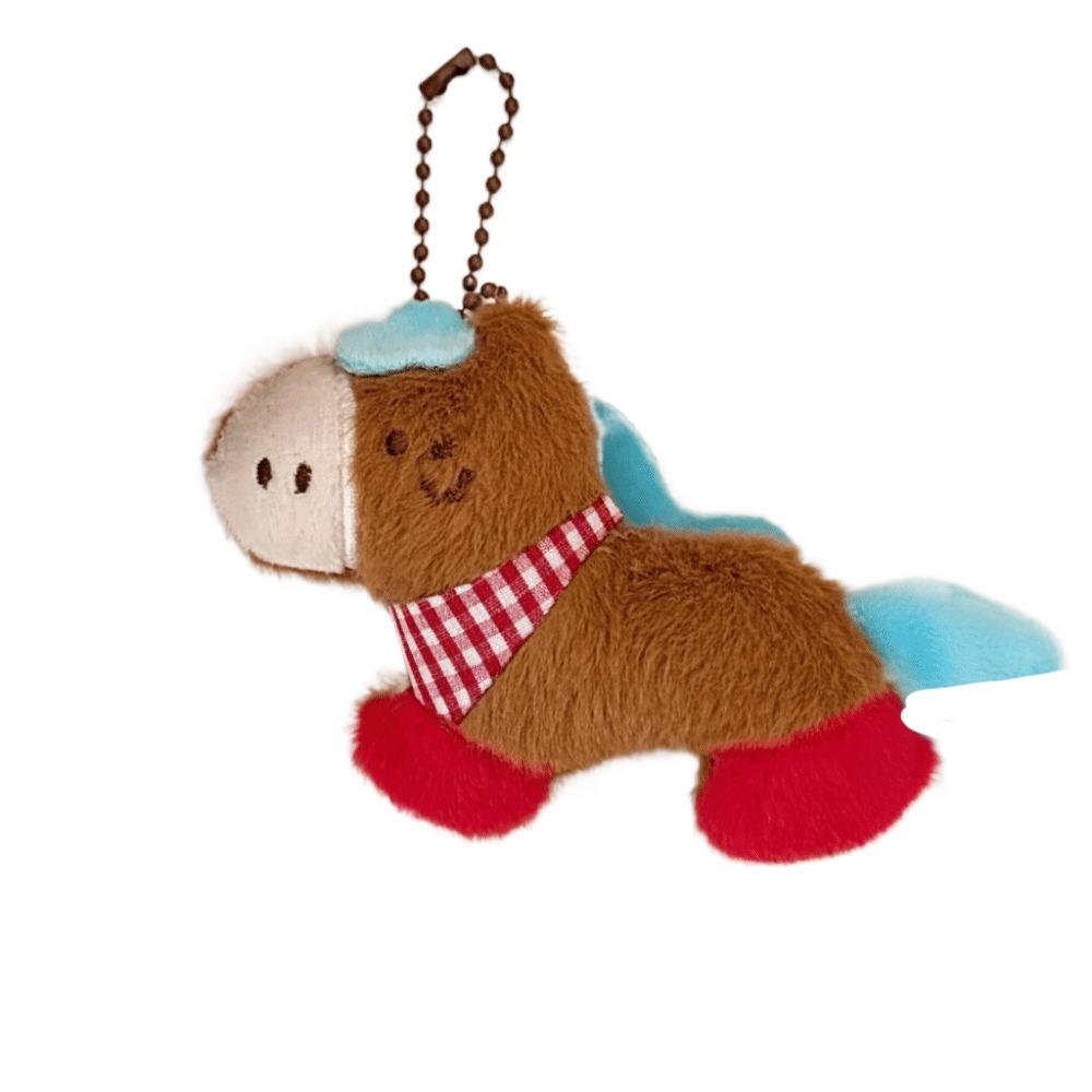 Funny Horse Year Pendant Good Luck Plush Horse Keychain Portable Bag Charm New Year Gift