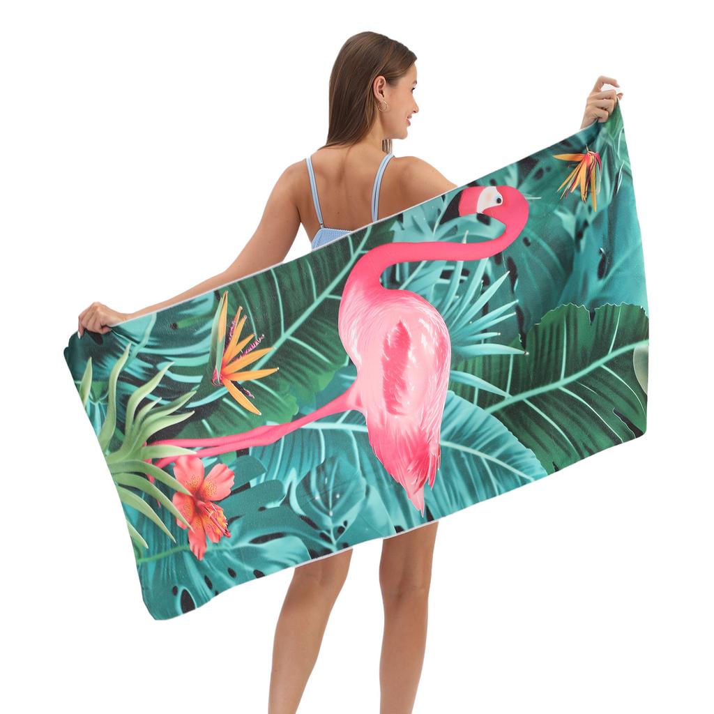 European and American Yuan Microfiber Beach Towel Custom Digital Printing Enlarged Towel Bath Towel 70 * 140CM Microfiber