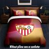 Set de Cama con Diseño del Sevilla FC 1 Funda Nórdica + 2 Fundas de Almohada Suave Transpirable Ropa de Cama para el Hogar