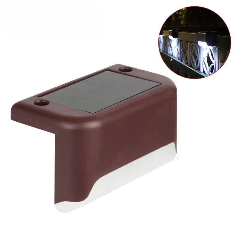 4~16PCs LED Solar Step Lamp Path Stair Outdoor Garden Lights Waterproof Balcony Light Decoration for Patio Stair Fence Light