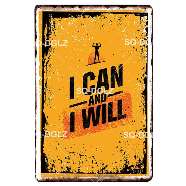 [SQ-DGLZ] Fitness Metall Zeichen Vintage Sport Club Metall Plaque Platte Gesundheit Wand Dekor Zinn Zeichen GYM Poster