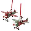 Christmas Tree Hanging Airplane Statue Small Doll Holiday Gifts Party Decorative Sculpture