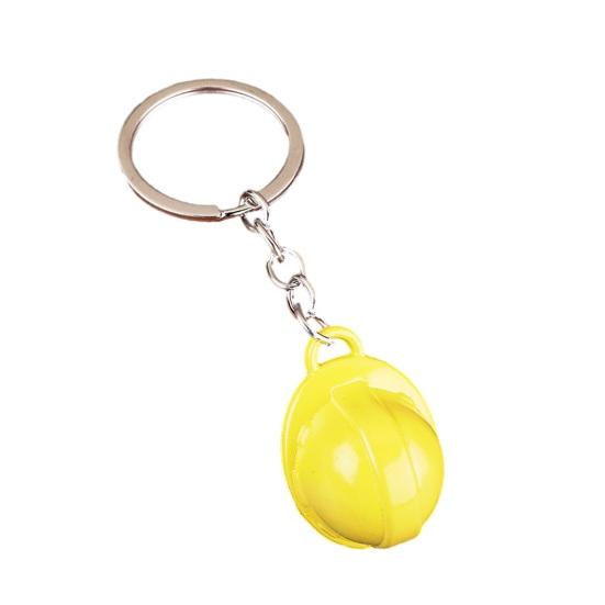 Hard Hat Keychain Portable Mini Helmet Design Bright Color Key Chain Compact Size Key Identifier Backpack Accessory