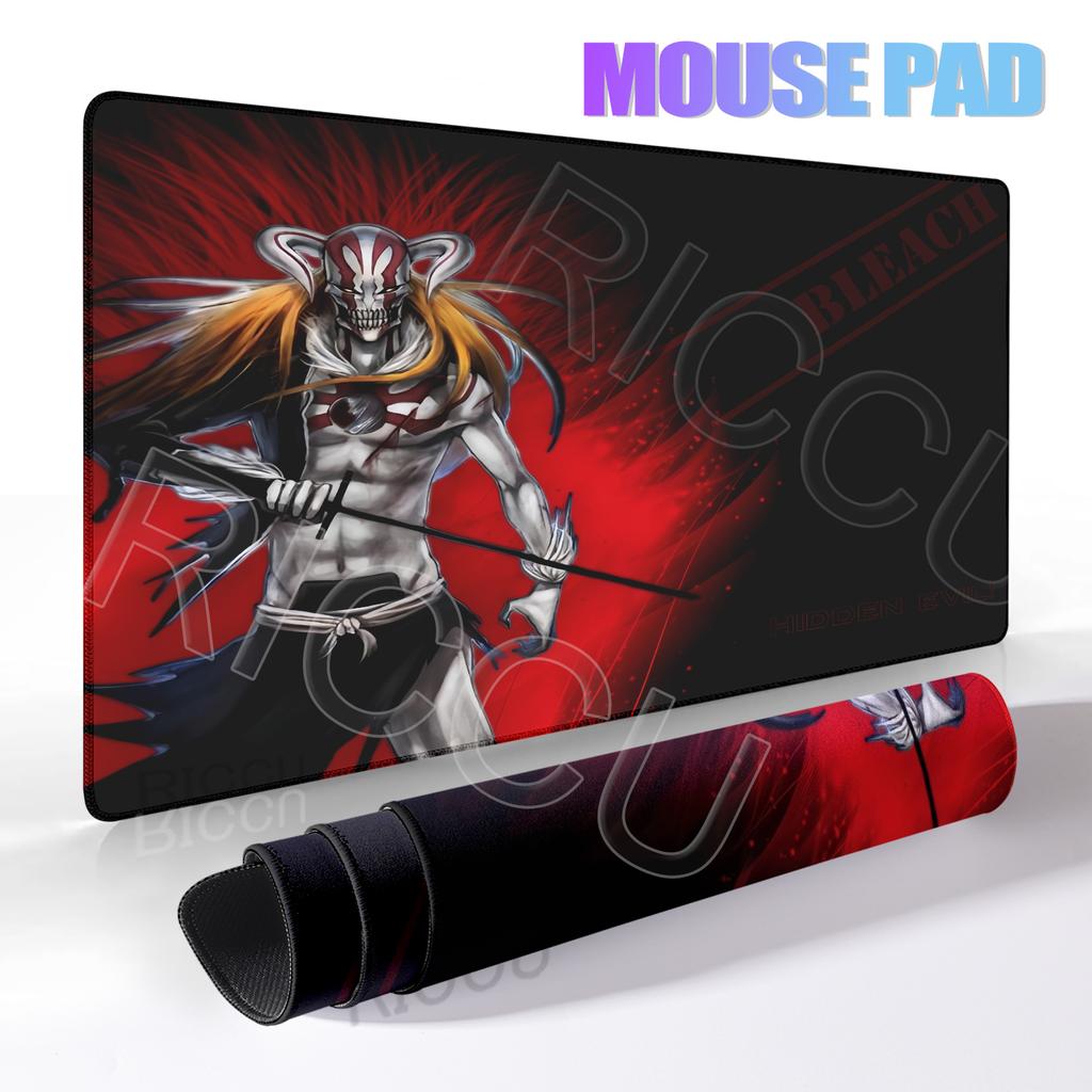 Japan Anime Figure Bleach Mouse Pad Large Desk Accessories Desk Pad Rubber Base Edge Mousepad Non-Slip Mousepad for Office