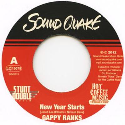 7inch Record GAPPY RANKS / NIMESH DAVE, K-OSS - New Year Starts / Party Nuff SQ45013 Sound Quake Rec 2012 Germany Reggae, Ska & Dub