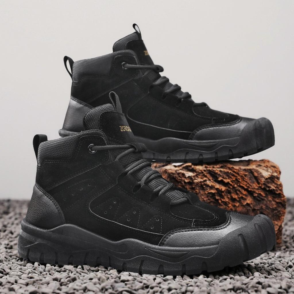 TUINANLE Men's Hiking Boots Outdoor Camping Climbing Shoes Trekking Sneakers for Men Casual High Top Boots