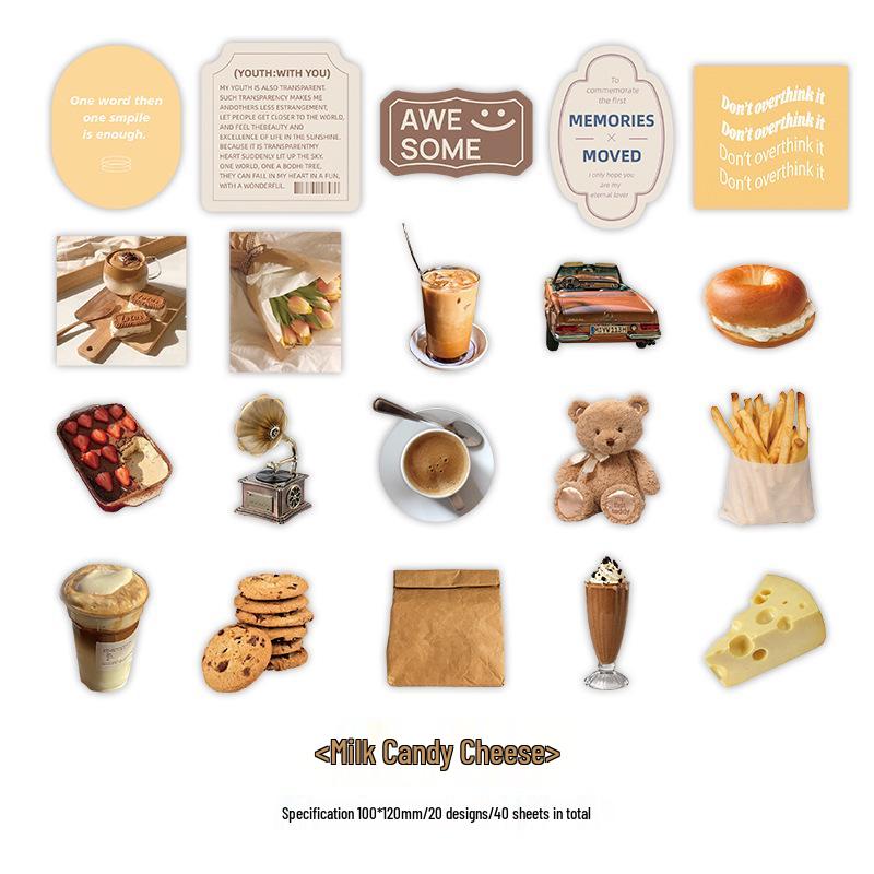 Zaomo Leisure Dream Journal & Suitcase Sticker Pack - Simple Ins Style DIY Material