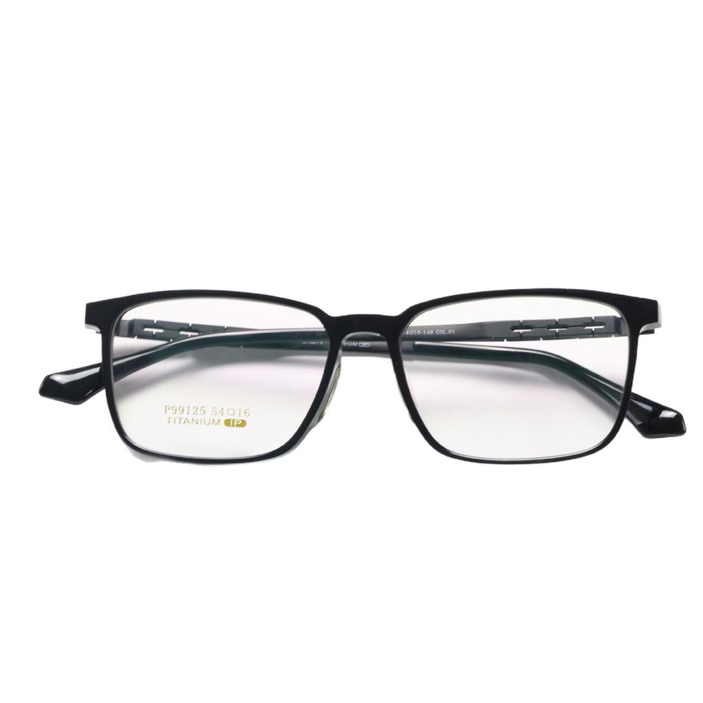 Trendy Pure Titanium Large Frame Myopia Glasses for Men - Lightweight & Prescription-Ready