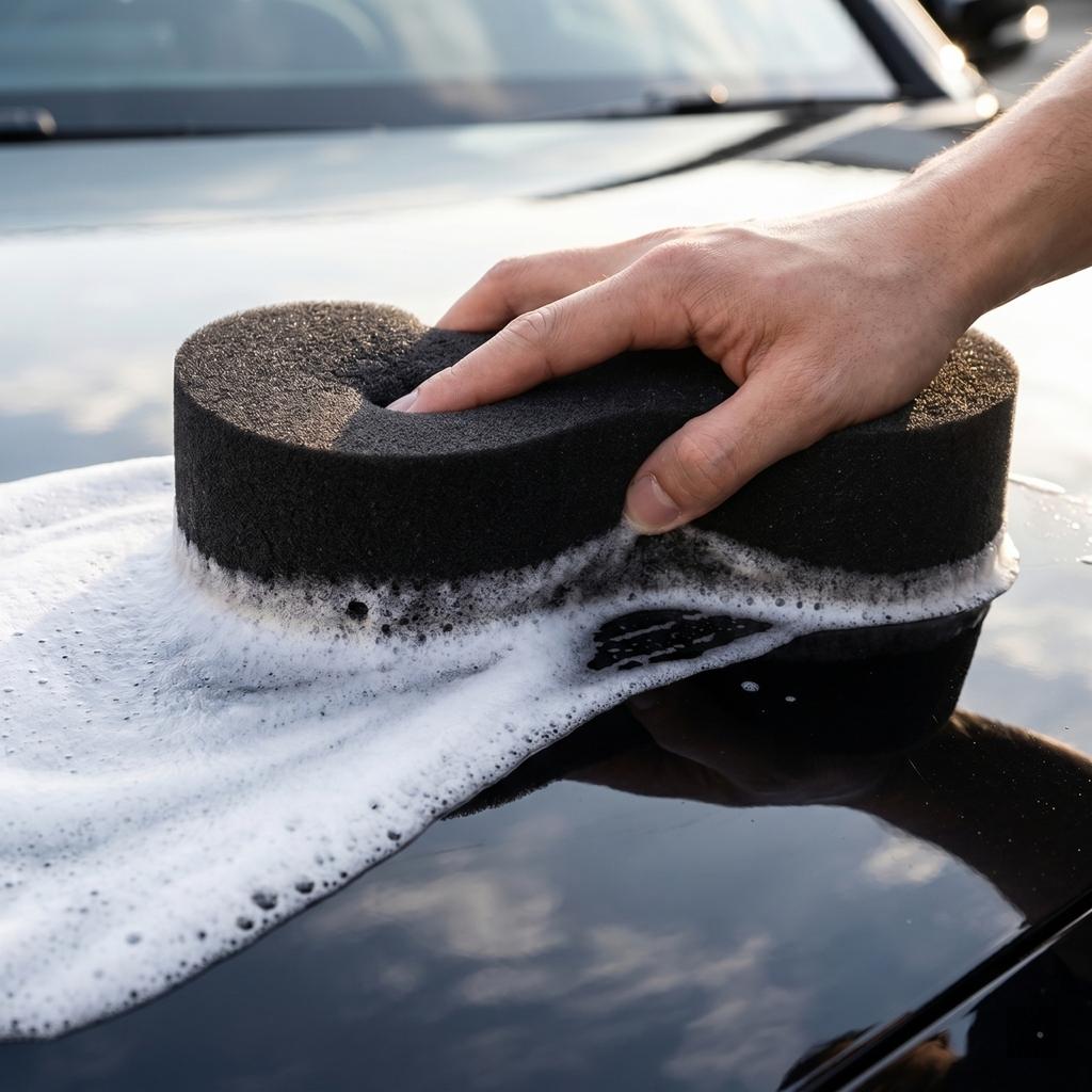High Density Expanding Foam Car Wash Sponge Block for Vehicle Cleaning and Wax Application Soft Durable Material Suitable for Multiple Surfaces