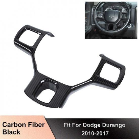 

Steering Wheel Panel Trim Cover Decoration for Dodge Ram 1500 10-17 Carbon Fiber