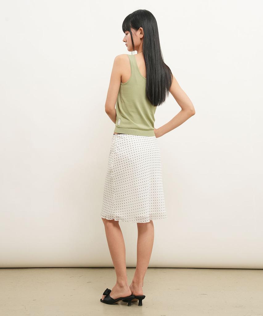 GENERALIDEA Dot Sheer Midi Skirt [White] / Gf2Lsk517