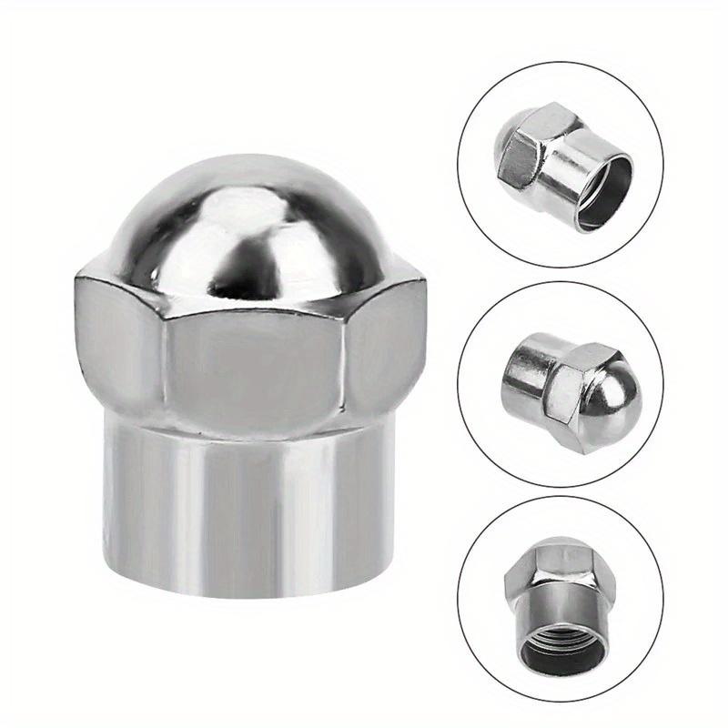 10pcs Round Head Chrome Plating Dust Proof Covers Cars Motorcycles Bike Tyre Styling Valve Cap Decoration Car Tire Valve Caps