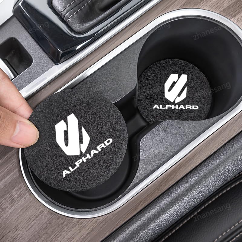 Alphard Car Coaster, Round Drink Coaster, Alphard AGH40W AGH45W Compatible One Size чёрный