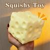 Jumbo Cheese Cube Stress Ball Big Cheese Shapeable Squeeze Ball Non-Bounce Fidget Toy Sensory Anti-Stress Festival Gift