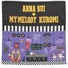 ANNA SUI X My Melody Kuromi Print Handkerchief (Purple) Women's Handkerchief Approx. 50cm 001528-0003-01