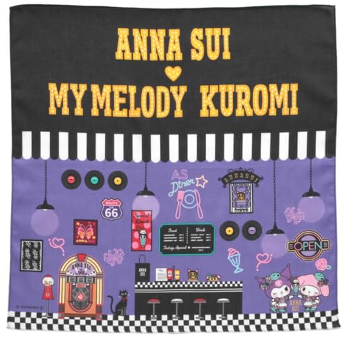 

ANNA SUI x My Melody Kuromi Print Handkerchief (Purple) Women s Handkerchief Approx. 50cm 001528-0003-01
