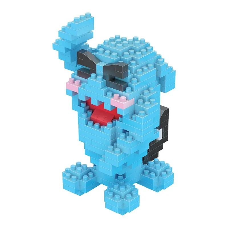 Pokemon Micro Building Blocks Marowak Jigglypuff Gengar Mudkip Piplup Raichu Gyarados Pikachu Mini Brick Figures Toy  For Kids