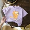 Kids TShirt Cute Bluey Character Print Soft Cotton Casual Short Sleeve Tee Tops for Boys Girls Summer Comfortable Cartoon Cloth