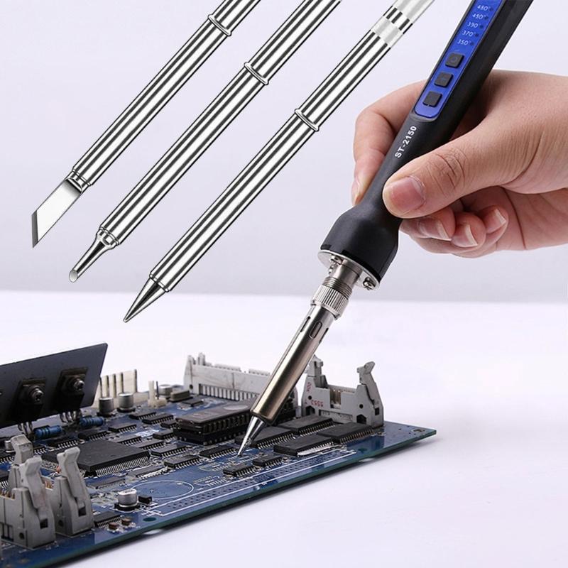 Precisions Engineered Soldering Tip Set for Circuit Repair Copper Infused Design Multiple Tip Shape Soldering Station