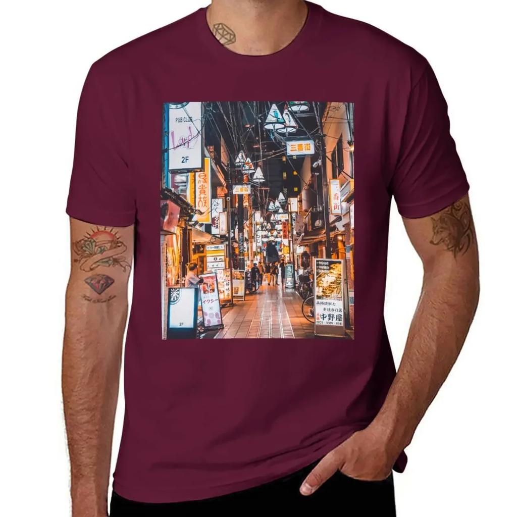 Sea Of Tokyo Lights T-Shirt Quick-drying Cute Tops Cute Clothes Black T Shirts for Men