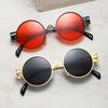 Personalized Round Frame Sunglasses Fashion Hollow Temple Legs Metal Glasses For Men And Women 2246